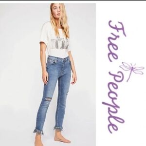 Free People Blue Skinny Jeans